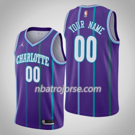 Män Charlotte Hornets Tröja Skräddarsydda 2019-20 Jordan Brand Hardwood Classics Swingman